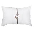 Shell Sash Linen White Lumber Cushion 35 x 53cm-abc
