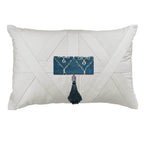 Tassel Ikat Cloud on White Lumber Cushion 35 x 53cm-abc