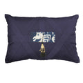 Tassel Ikat Navy on Navy Lumber Cushion 35 x 53cm-abc