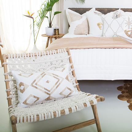 Shoowa Diamond White Lumber Cushion 35 x 53 cm-abc