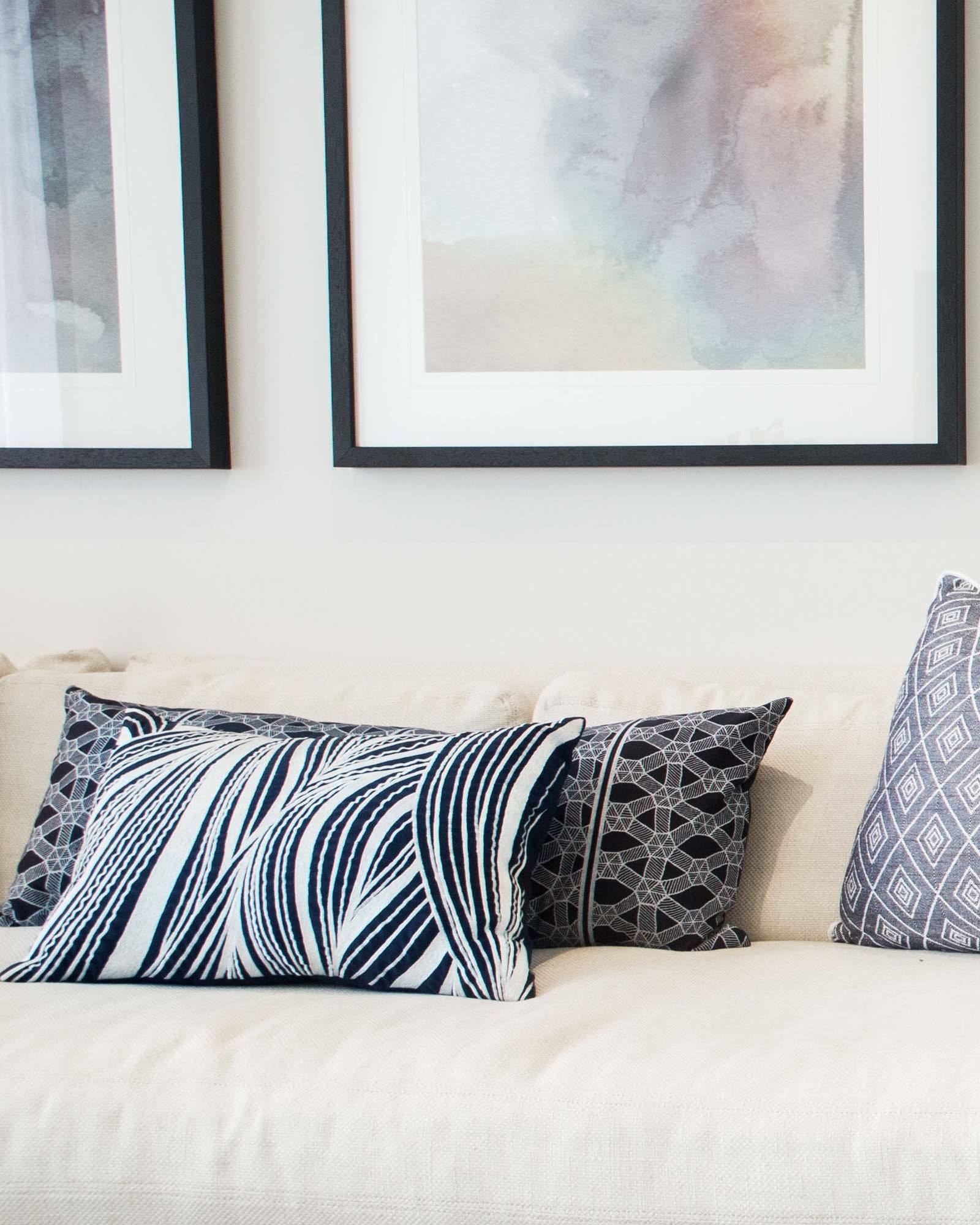 Rake Wave Navy Lumber Cushion 35 x 53 cm-abc