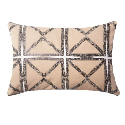 Outdoor Mosaic Beige Lumber Cushion 35 x 55 cm-abc