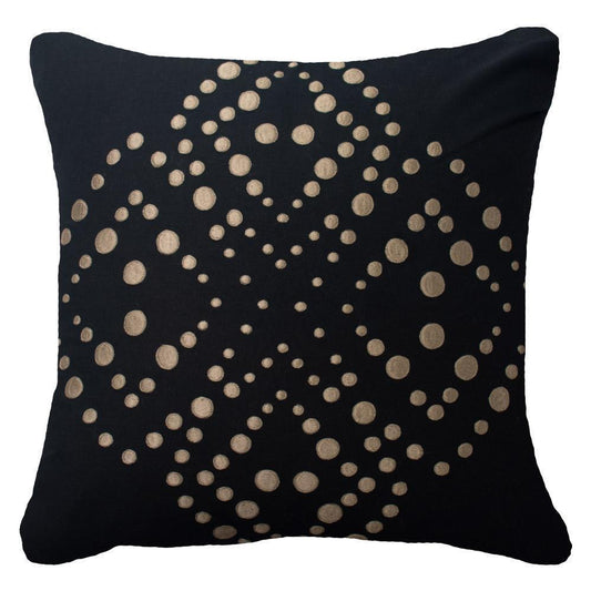 Dot Flower Black Medium Cushion 50 x 50 cm-abc