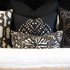 Dot Flower Black Medium Cushion 50 x 50 cm-abc