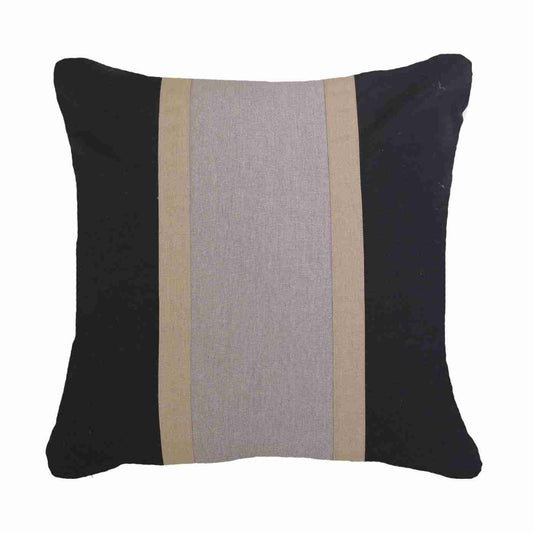 Outdoor Raffia Black Medium Cushion 50 x 50 cm-abc