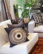 African Armour Black Medium Cushion 50 x 50 cm-abc