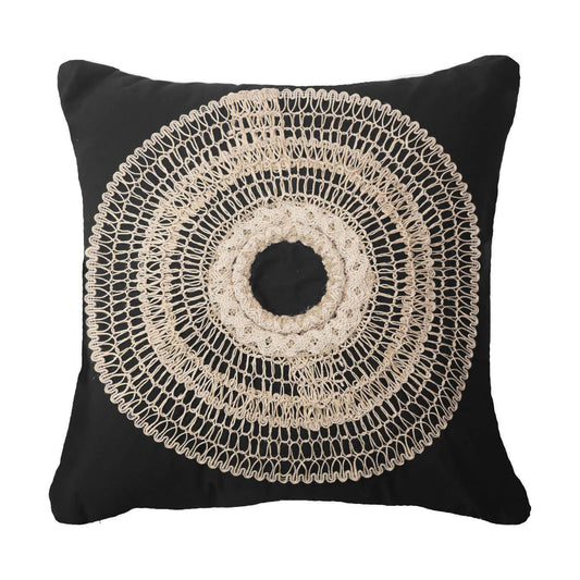 African Armour Black Medium Cushion 50 x 50 cm-abc