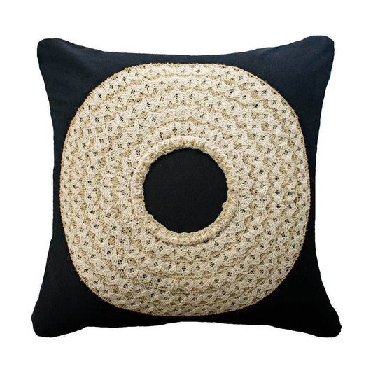 African Badge Black Medium Cushion 50 x 50cm-abc