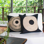 African Badge Black Medium Cushion 50 x 50cm-abc