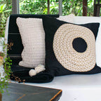 African Badge Black Medium Cushion 50 x 50cm-abc