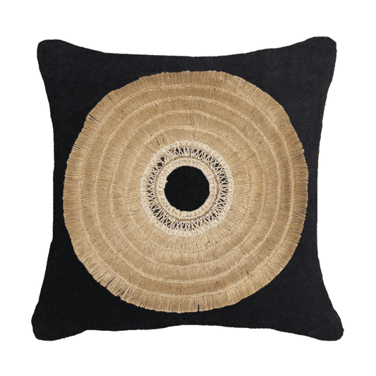 African Shield Black Medium Cushion 50x50cm-abc