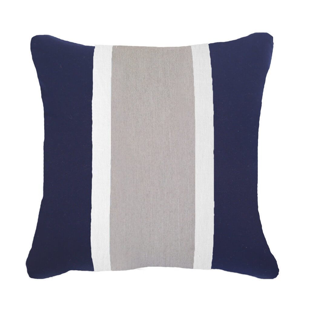 Outdoor Raffia Navy Medium Cushion 50 x 50 cm-abc