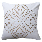 Dot Flower White Medium Cushion 50 x 50cm-abc