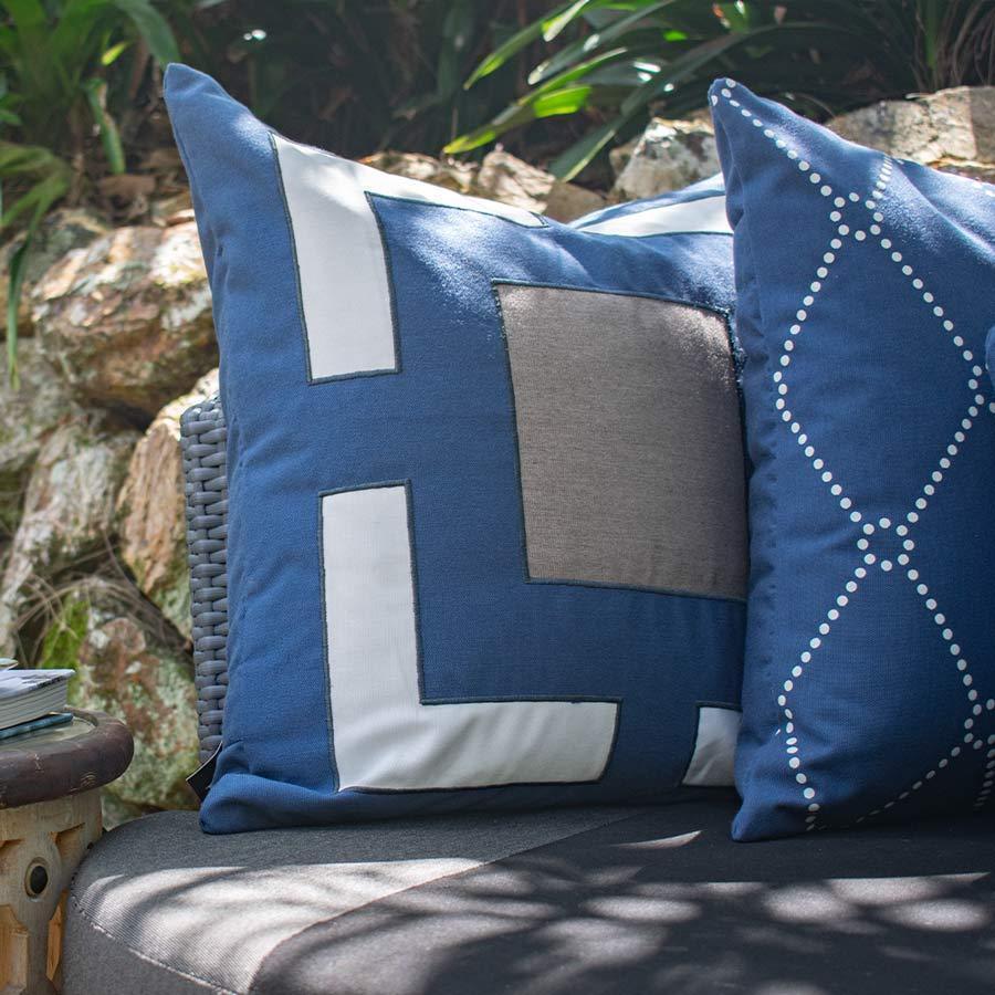 Outdoor Dots Storm Medium Cushion-abc