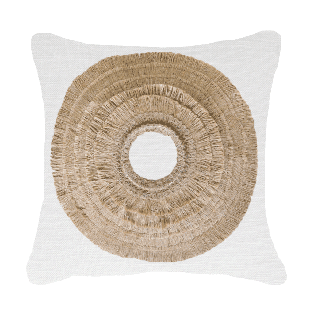 African Shield White Medium Cushion 50x50cm-abc