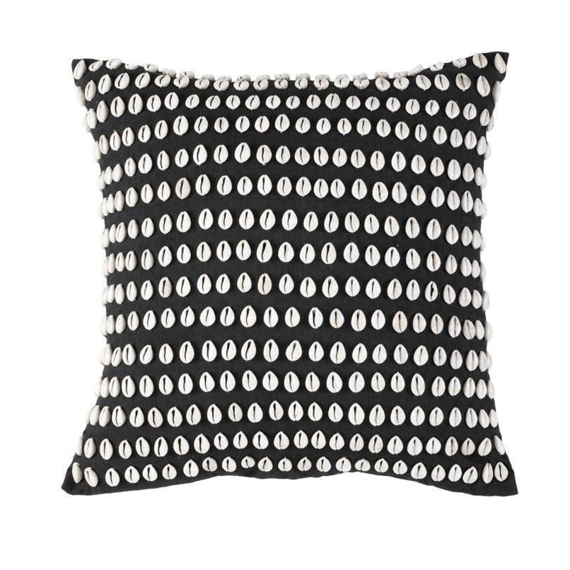 Shell Kauri Black Medium Cushion 50 x 50 cm-abc