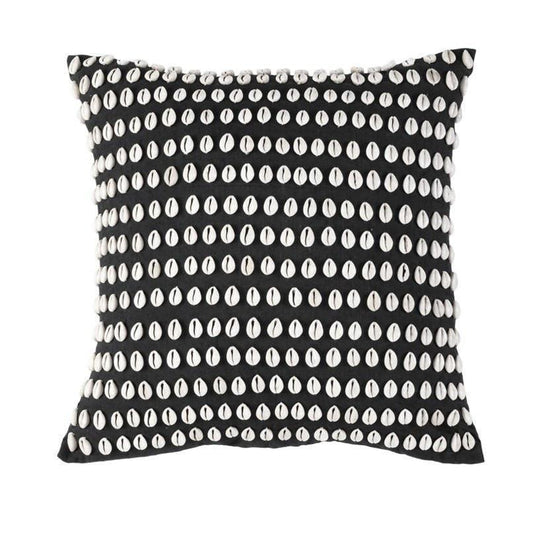Shell Kauri Black Medium Cushion 50 x 50 cm-abc