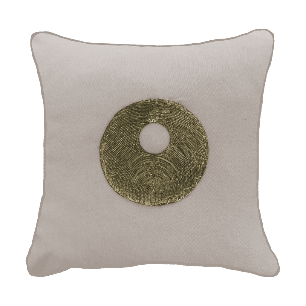 Disc Copper Natural Medium cushion 50x50cm-abc
