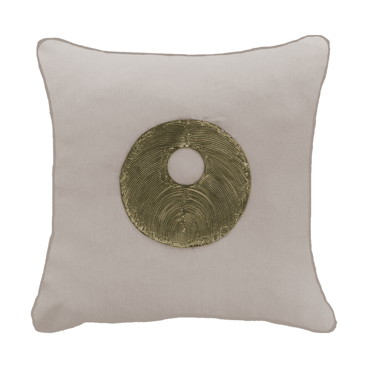 Disc Copper Natural Medium cushion 50x50cm-abc