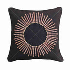 Wood Linen Sticks Black Medium Cushion 50 x 50 cm-abc
