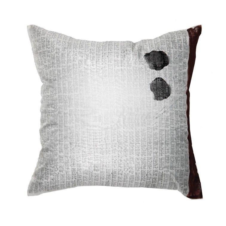 Sanskrit Silver Medium Cushion 50 x 50 cm-abc