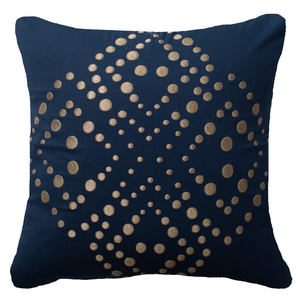 Dot Flower Navy Medium Cushion 50 x 50 cm-abc