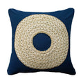 African Badge Navy Medium Cushion 50 x 50cm-abc