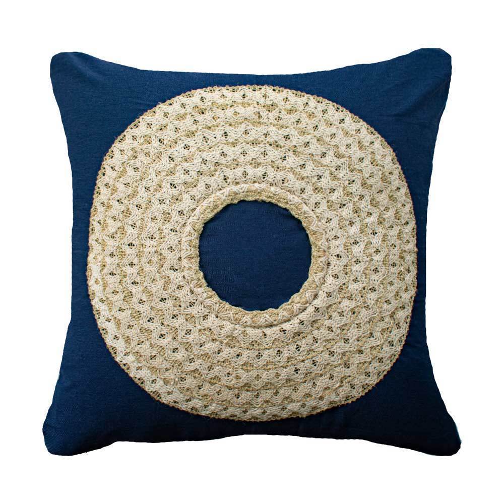 African Badge Navy Medium Cushion 50 x 50cm-abc