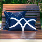 Outdoor Dots Navy Medium Cushion 50 x 50 cm-abc