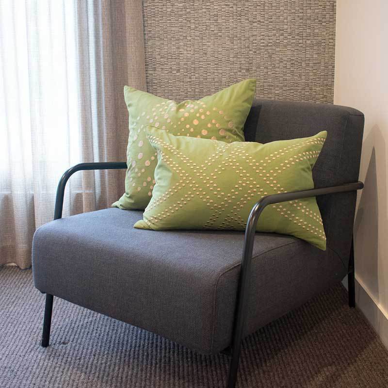 Dot Flower Sage Medium Cushion 50 x 50 cm-abc