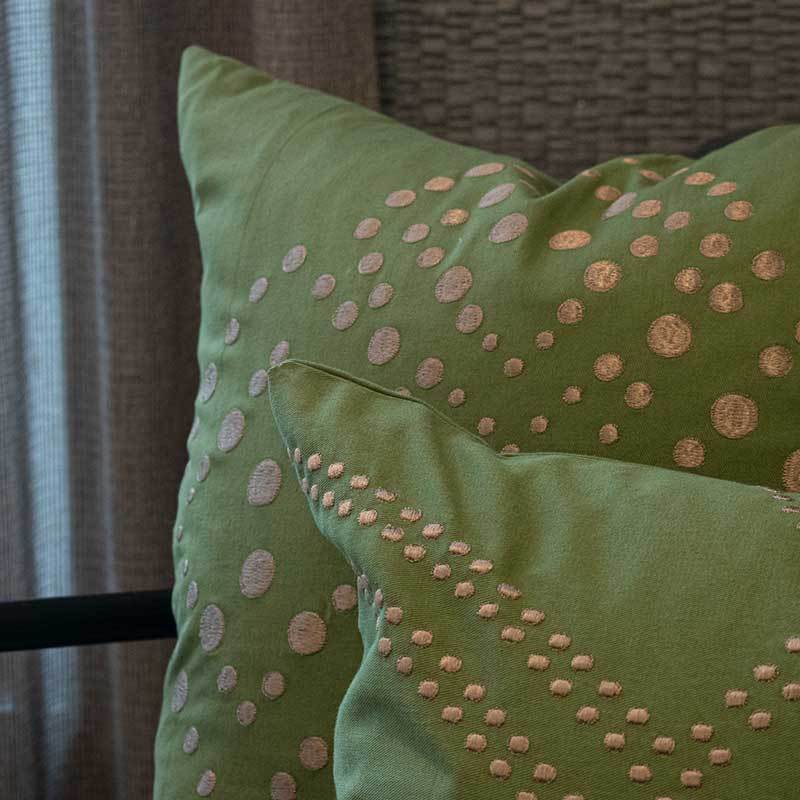 Dot Flower Sage Medium Cushion 50 x 50 cm-abc
