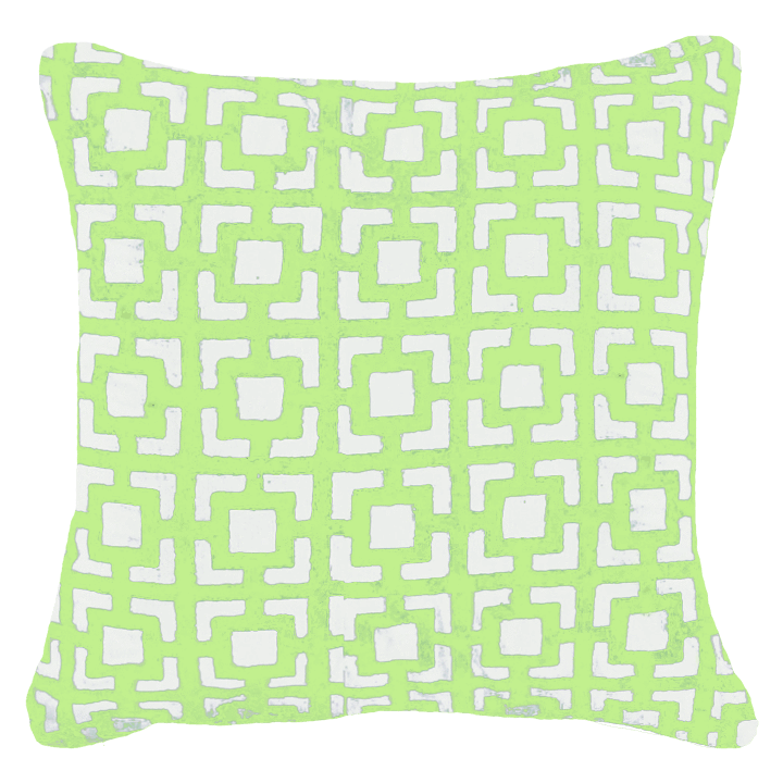 Net Neon Lime Print Medium Cushion 50 x 50 cm-abc