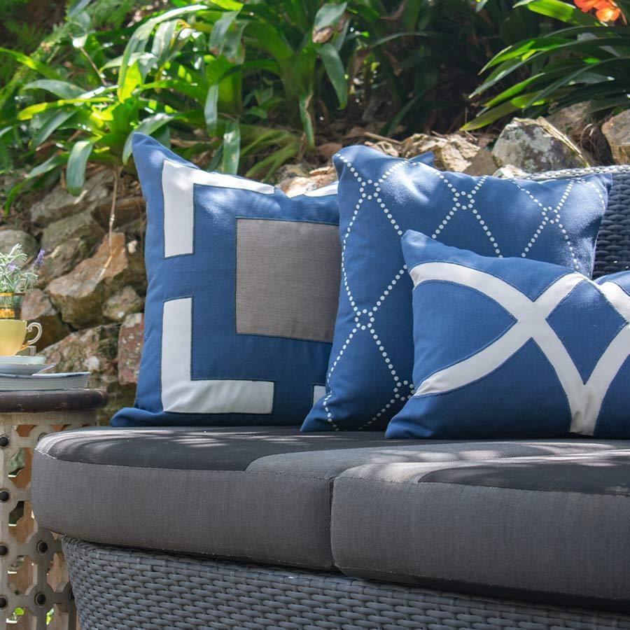 Outdoor Dots Storm Medium Cushion-abc