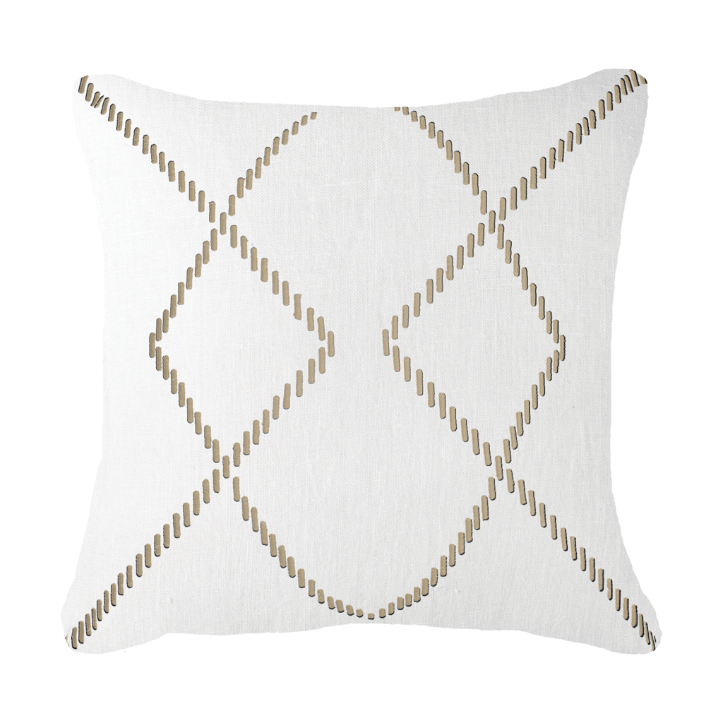 Dot Crop Circles White Medium Cushion 50x50cm-abc