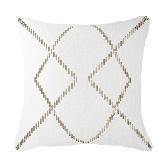 Dot Crop Circles White Medium Cushion 50x50cm-abc