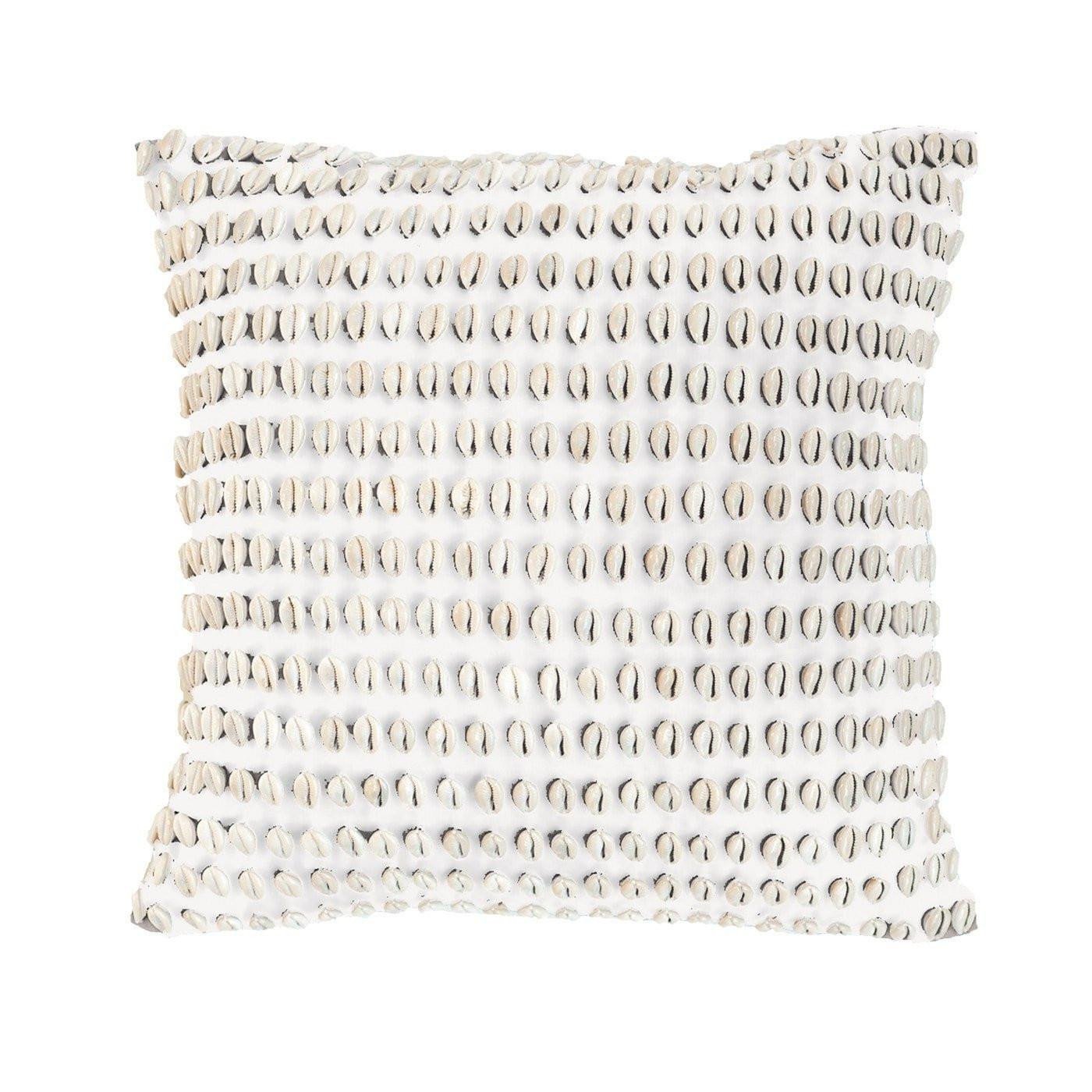 Shell Kauri White Medium Cushion 50 x 50 cm-abc