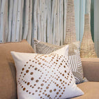 Dot Flower White Medium Cushion 50 x 50cm-abc