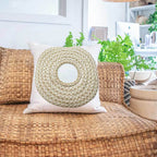African Badge White Lounge Cushion 50 x 50cm-abc