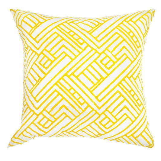 Hash Print Yellow Medium Cushion 50 x 50 cm-abc
