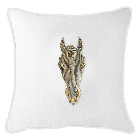 Horse Head White Lounge 55x55cm-abc
