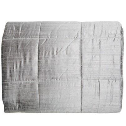 Dupion Silver King Quilt 274 x 274 cm-abc