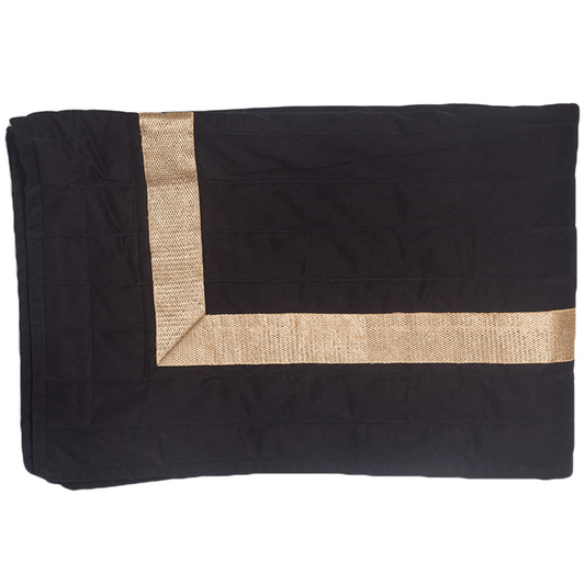 Braid Gold Black King Quilt 274 x 274 cm-abc