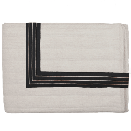 Braid Inner Panel Natural King Quilt 274 x 274 cm-abc