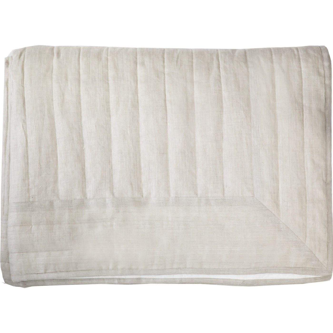 Linen Fine Natural King Quilt 274x274cm-abc