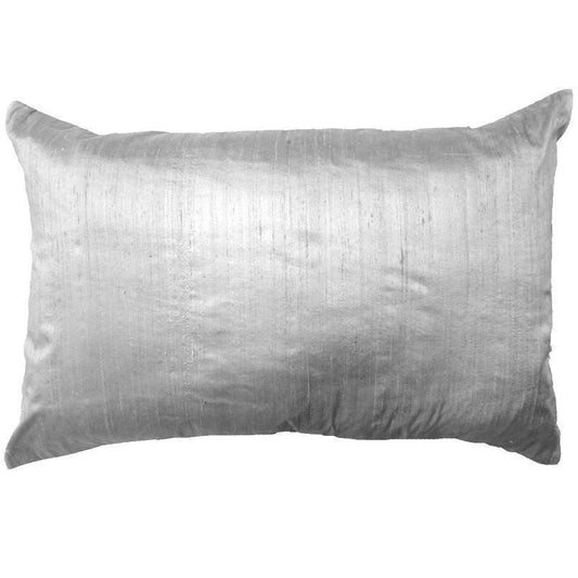 Dupion Silver Sham Cushion 46x69cm-abc