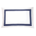 Braid Denim Navy Sham Cushion 46x69cm-abc