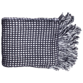 Check Black Throw - 170 x 120cm-abc
