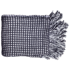 Check Black Throw - 170 x 120cm-abc