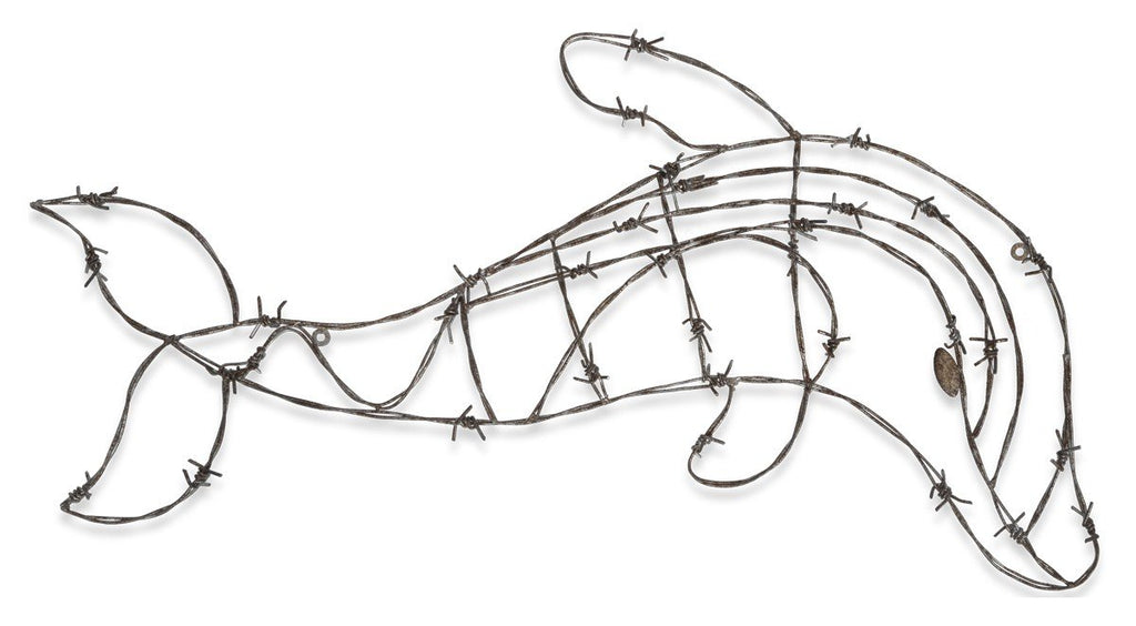 Small Iron Dolphin Wall Decor-abc