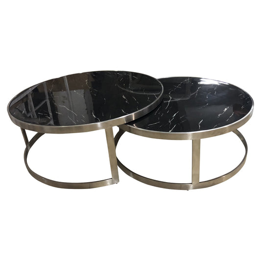 Sterling Coffee Table Set Black Marble-abc